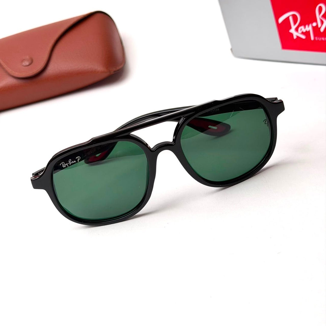 Ray Ban Double Bridge Aviator – Black Green - Giiz store