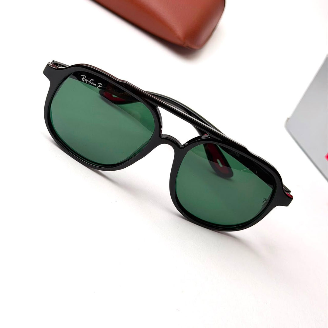 Ray Ban Double Bridge Aviator – Black Green - Giiz store