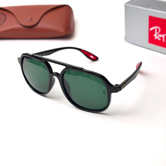 Ray Ban Double Bridge Aviator – Black Green - Giiz store