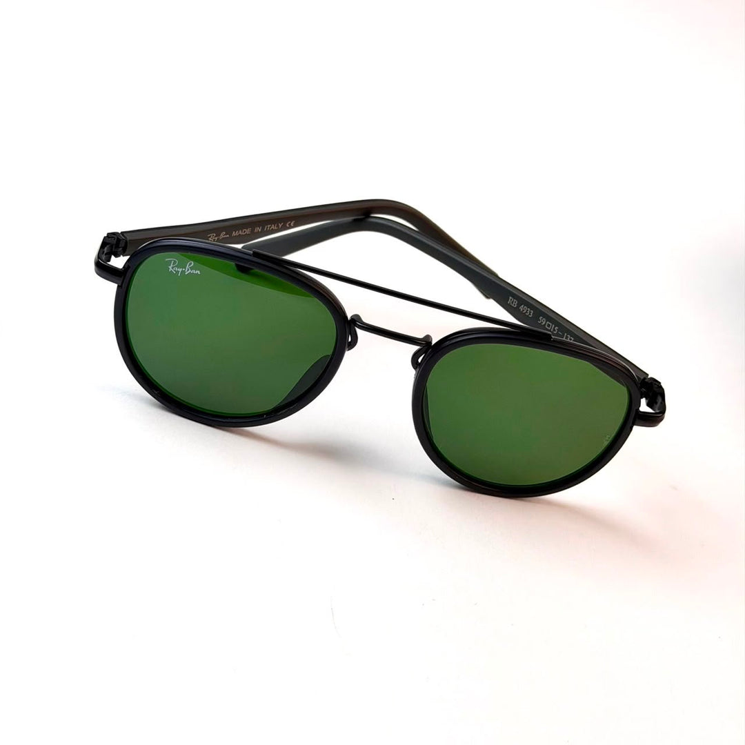 Ray Ban Double Bridge Round – Black Green - Giiz store