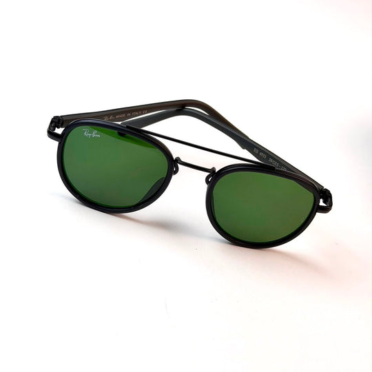 Ray Ban Double Bridge Round – Black Green - Giiz store