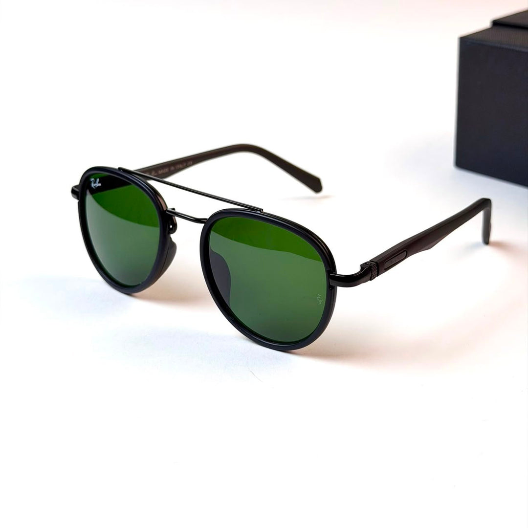 Ray Ban Double Bridge Round – Black Green - Giiz store