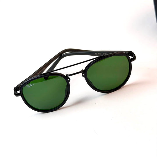 Ray Ban Double Bridge Round – Black Green - Giiz store