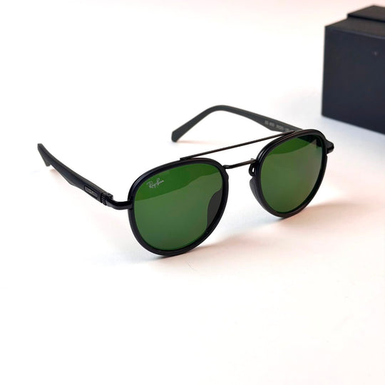 Ray Ban Double Bridge Round – Black Green - Giiz store