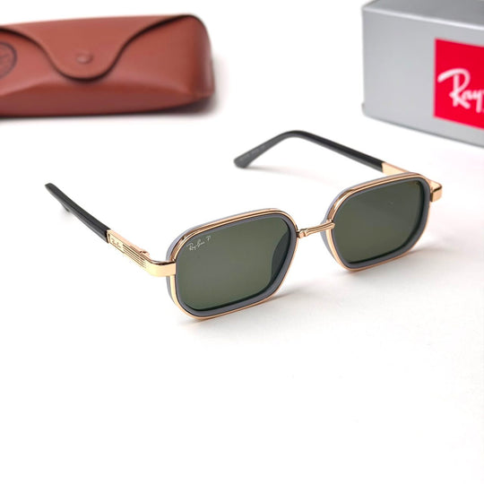 Ray Ban Double Frame Square – Gold Green - Giiz store