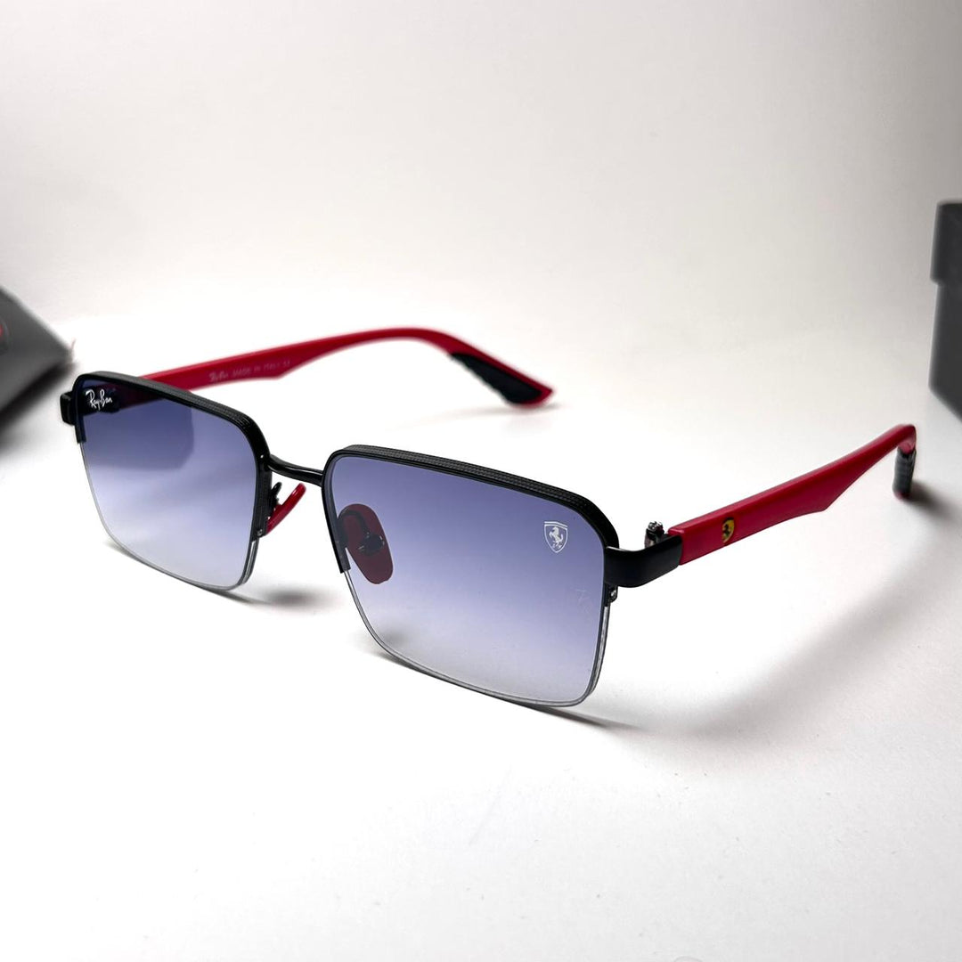 Ray Ban Ferrari Rectangular RB0307 - Red Blue Gradient - Giiz store