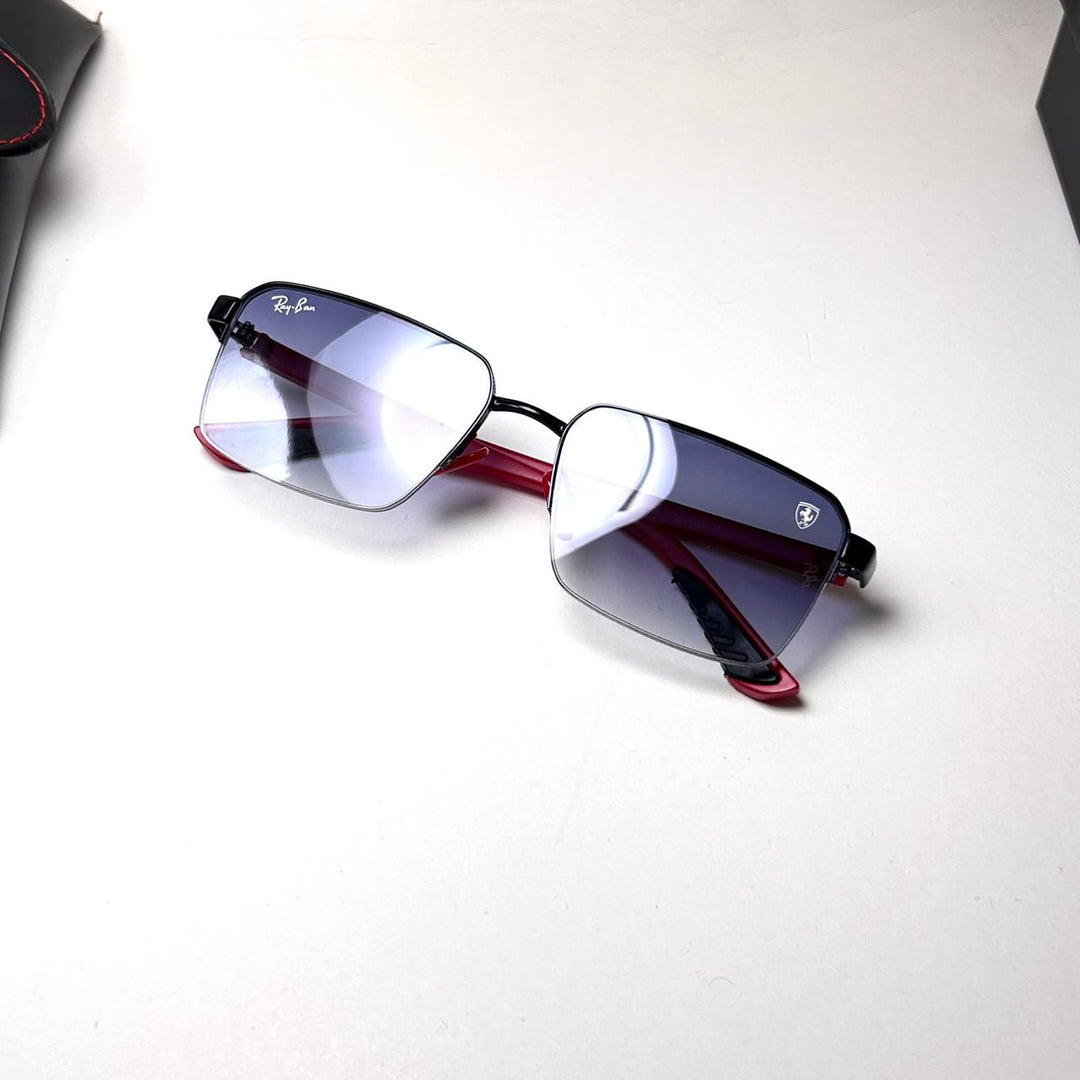Ray Ban Ferrari Rectangular RB0307 - Red Blue Gradient - Giiz store