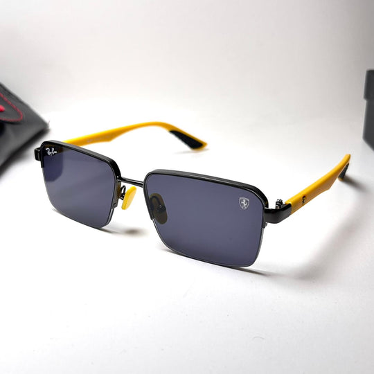 Ray Ban Ferrari Rectangular RB0307 - Yellow Black - Giiz store
