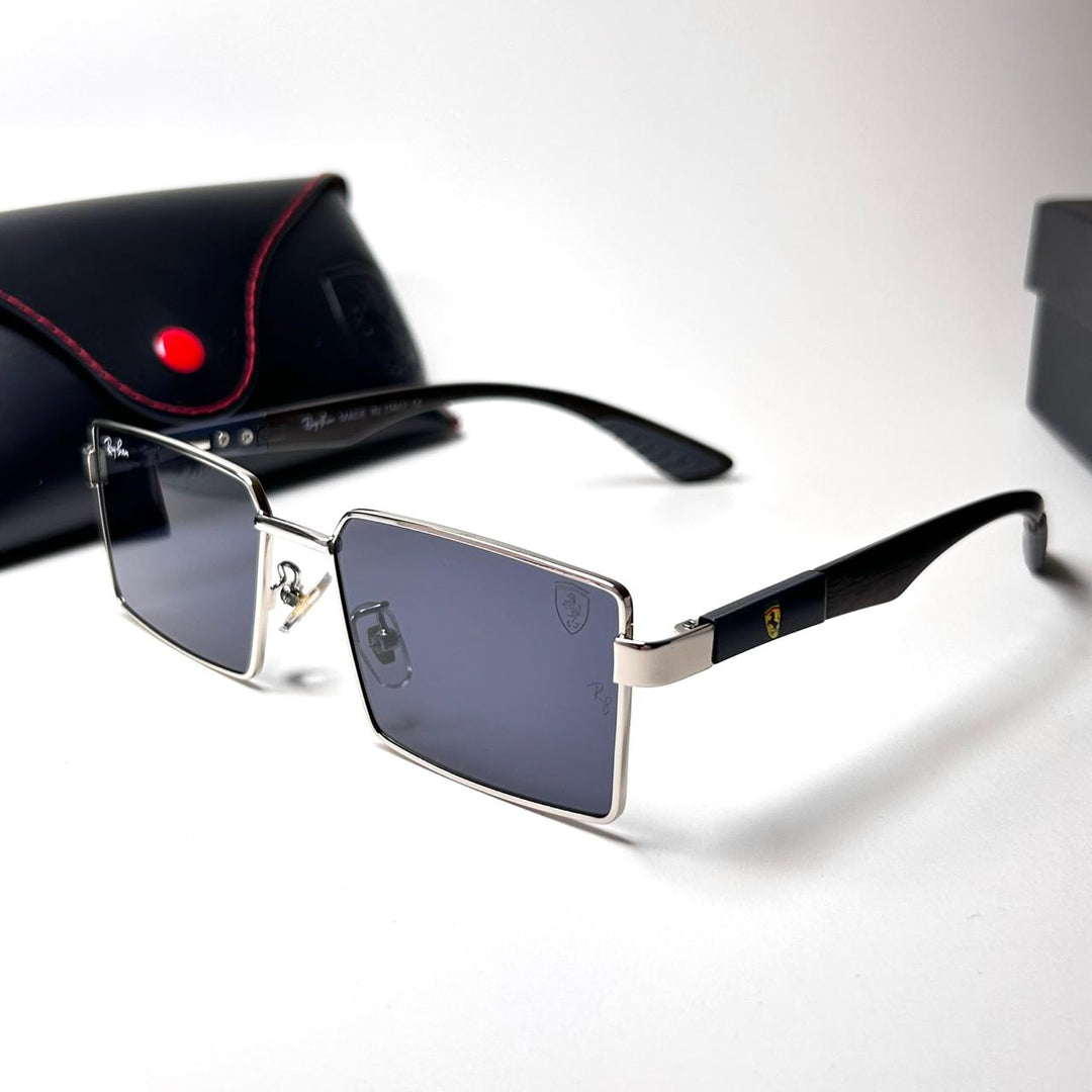 Ray Ban Ferrari Wooden Rectangular - Black - Giiz store