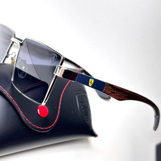 Ray Ban Ferrari Wooden Rectangular - Black - Giiz store