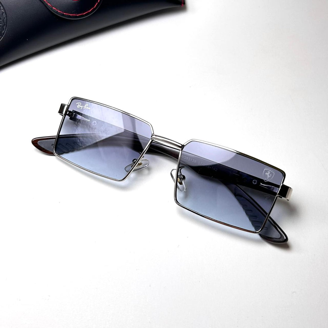 Ray - Ban Ferrari Wooden Rectangular – Blue - Giiz store