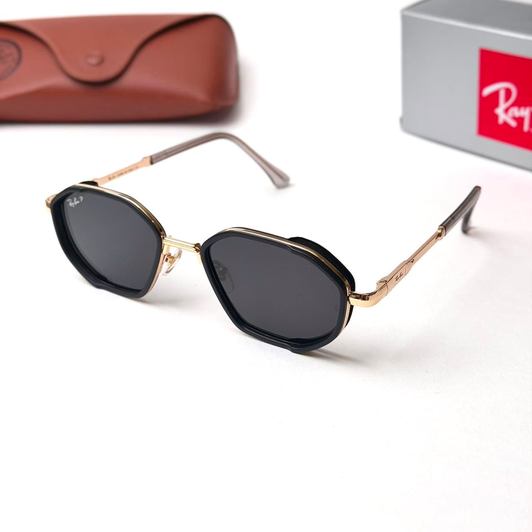 Ray Ban Geometric Double Frame - Black Gold - Giiz store