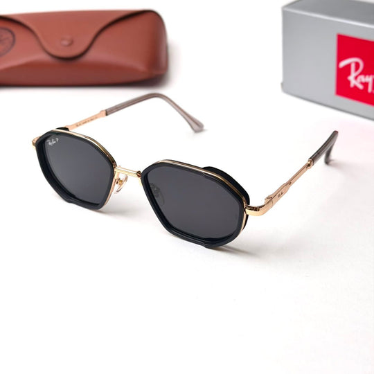 Ray Ban Geometric Double Frame - Black Gold - Giiz store