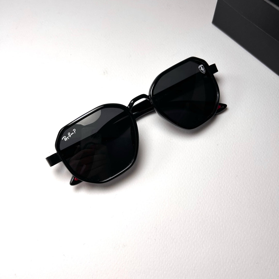 Ray Ban Geometric Polarized Scuderia Ferrari - Black Gloss - Giiz store