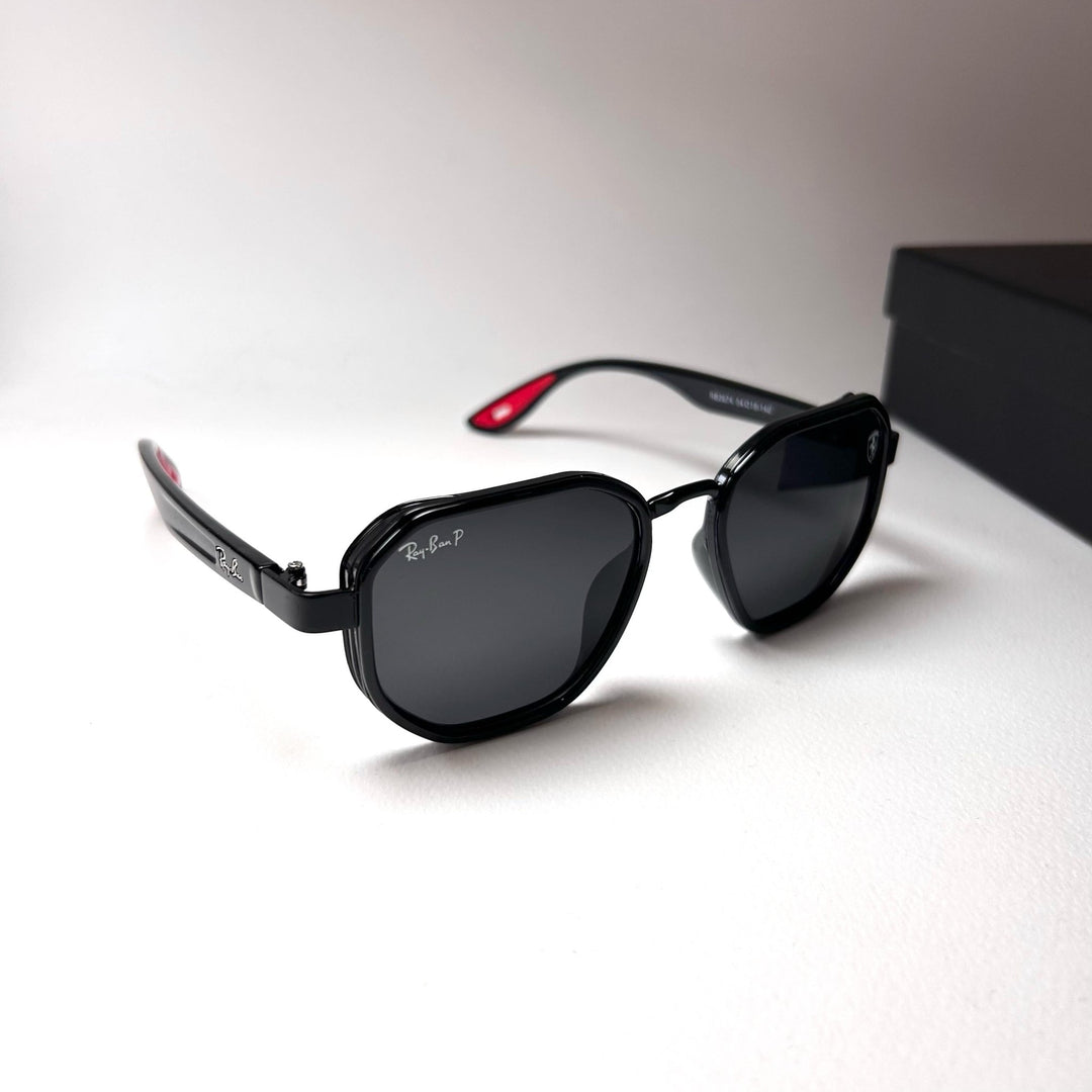 Ray Ban Geometric Polarized Scuderia Ferrari - Black Gloss - Giiz store