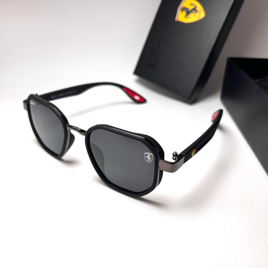 Ray Ban Geometric Polarized Scuderia Ferrari - Black matte - Giiz store