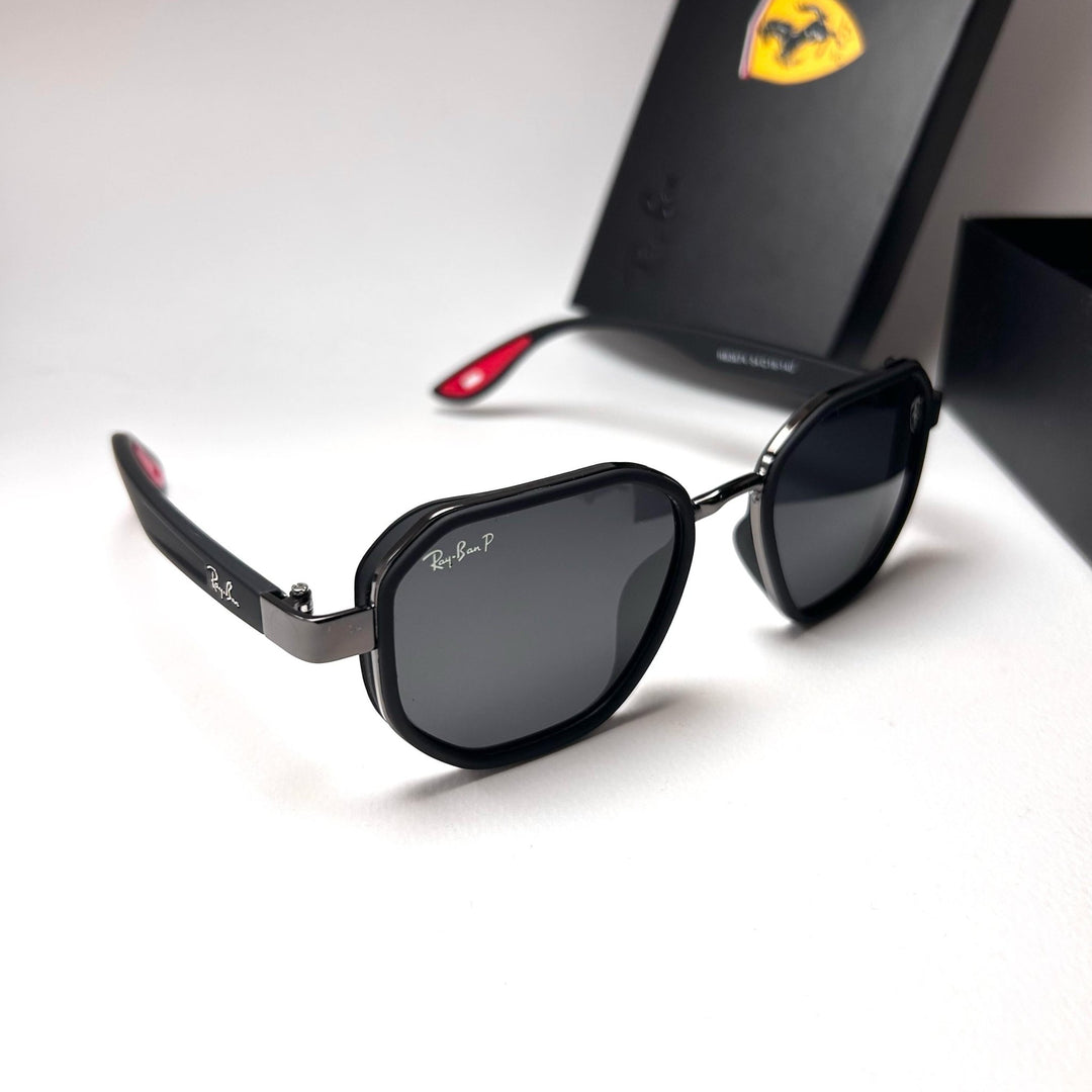 Ray Ban Geometric Polarized Scuderia Ferrari - Black matte - Giiz store