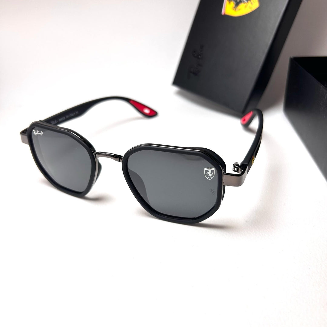 Ray Ban Geometric Polarized Scuderia Ferrari - Black matte - Giiz store