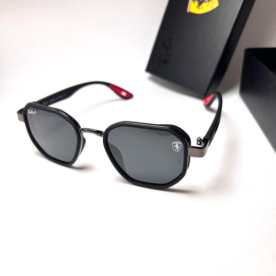 Ray Ban Geometric Polarized Scuderia Ferrari - Black matte - Giiz store