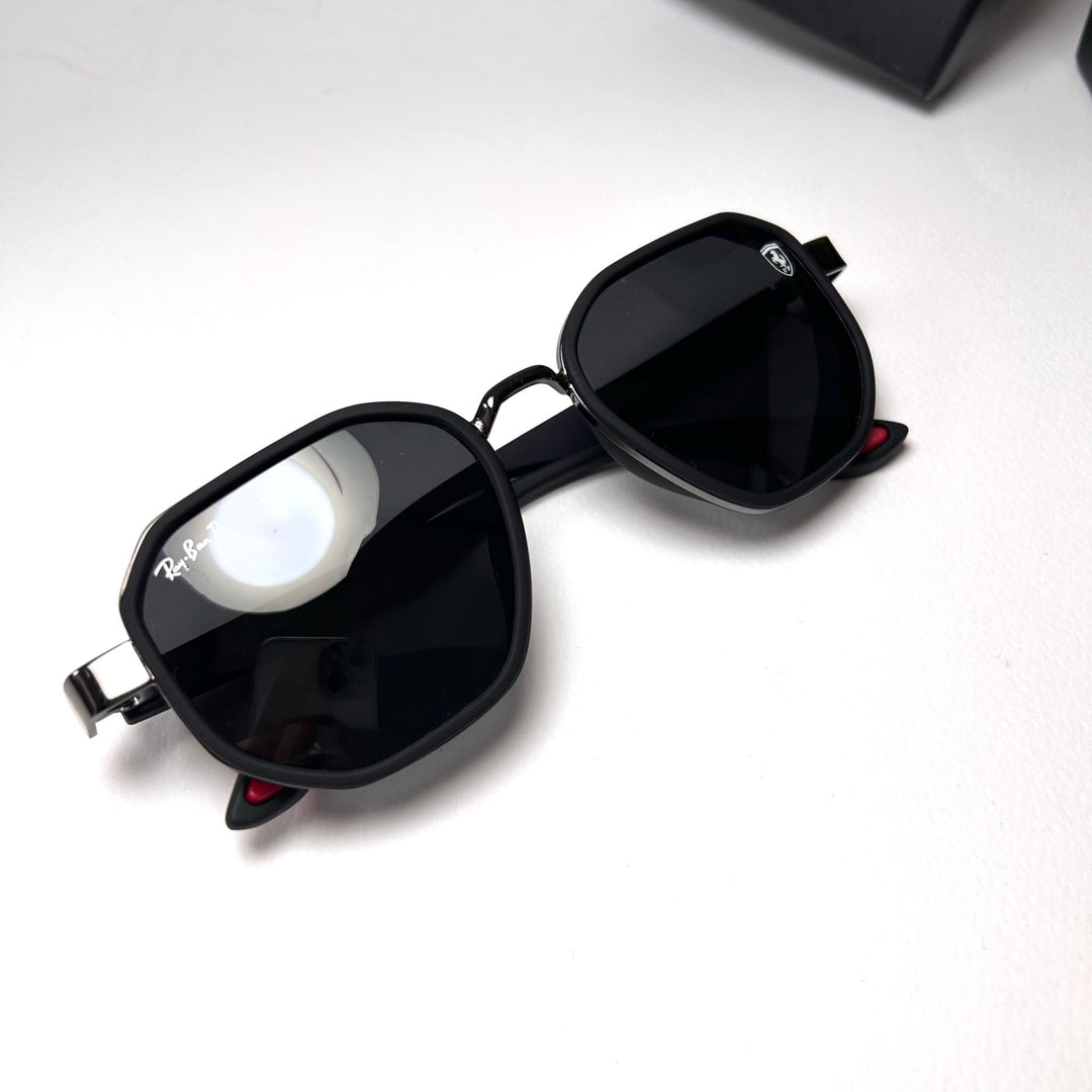 Ray Ban Geometric Polarized Scuderia Ferrari - Black matte - Giiz store