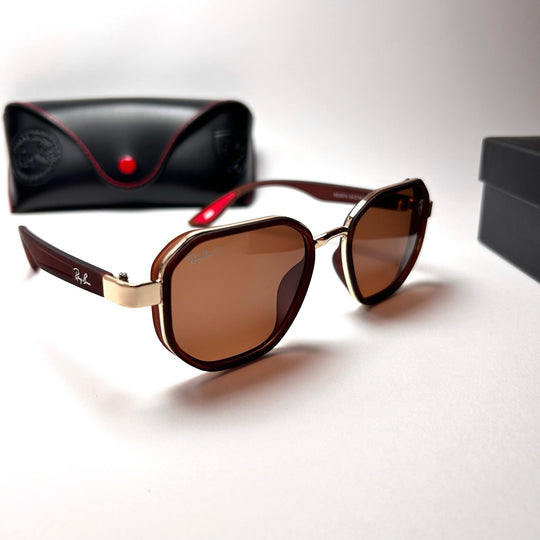 Ray Ban Geometric Polarized Scuderia Ferrari - Brown - Giiz store