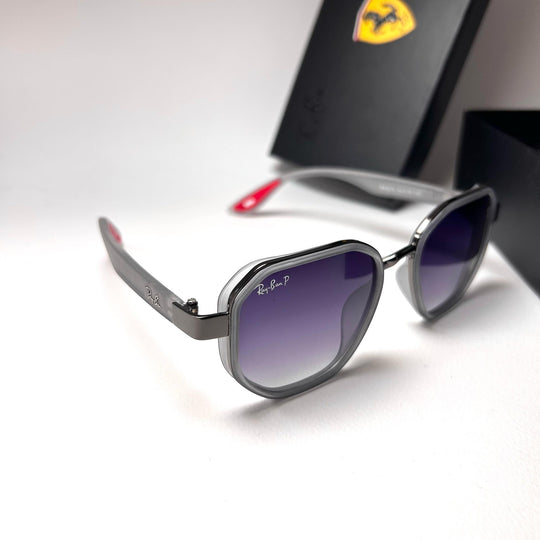 Ray Ban Geometric Polarized Scuderia Ferrari - Purple Grey - Giiz store