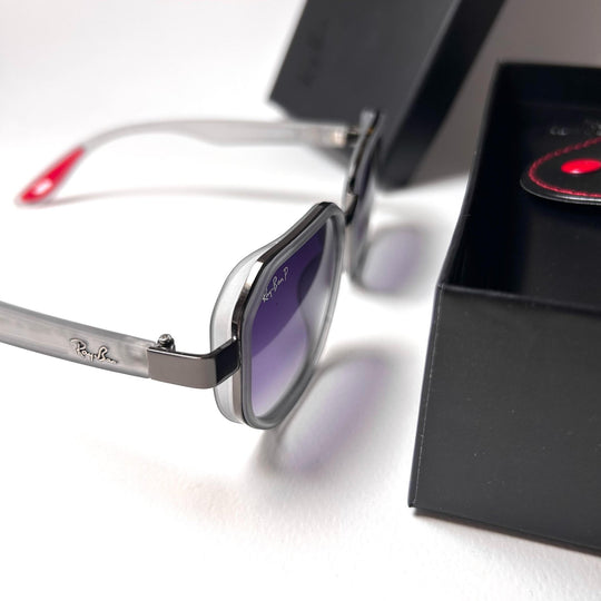 Ray Ban Geometric Polarized Scuderia Ferrari - Purple Grey - Giiz store