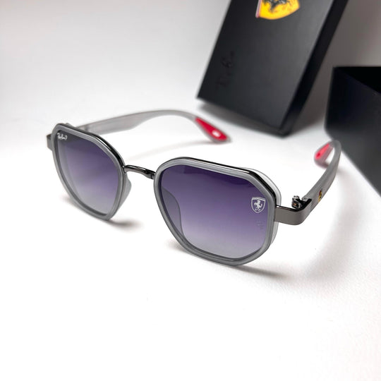 Ray Ban Geometric Polarized Scuderia Ferrari - Purple Grey - Giiz store