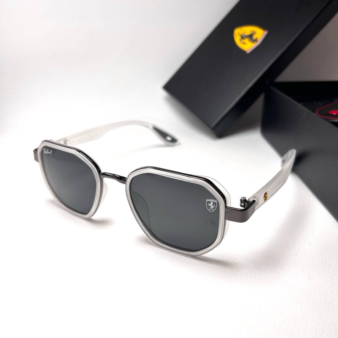 Ray Ban Geometric Polarized Scuderia Ferrari White Giiz store
