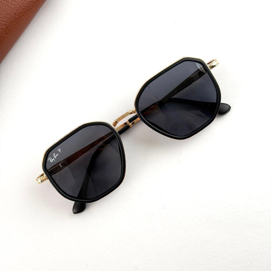 Ray Ban Geometric Square – Black / Dark Grey Lenses - Giiz store