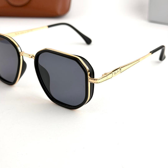 Ray Ban Geometric Square – Black / Dark Grey Lenses - Giiz store