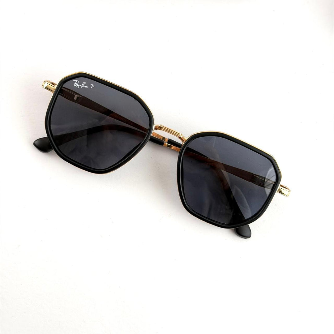 Ray Ban Geometric Square – Black / Dark Grey Lenses - Giiz store