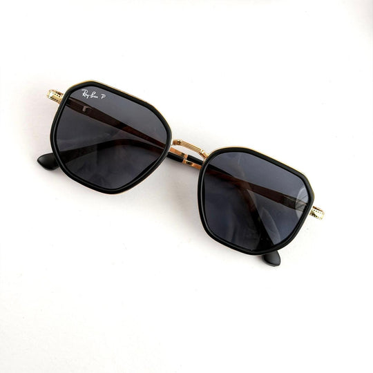 Ray Ban Geometric Square – Black / Dark Grey Lenses - Giiz store