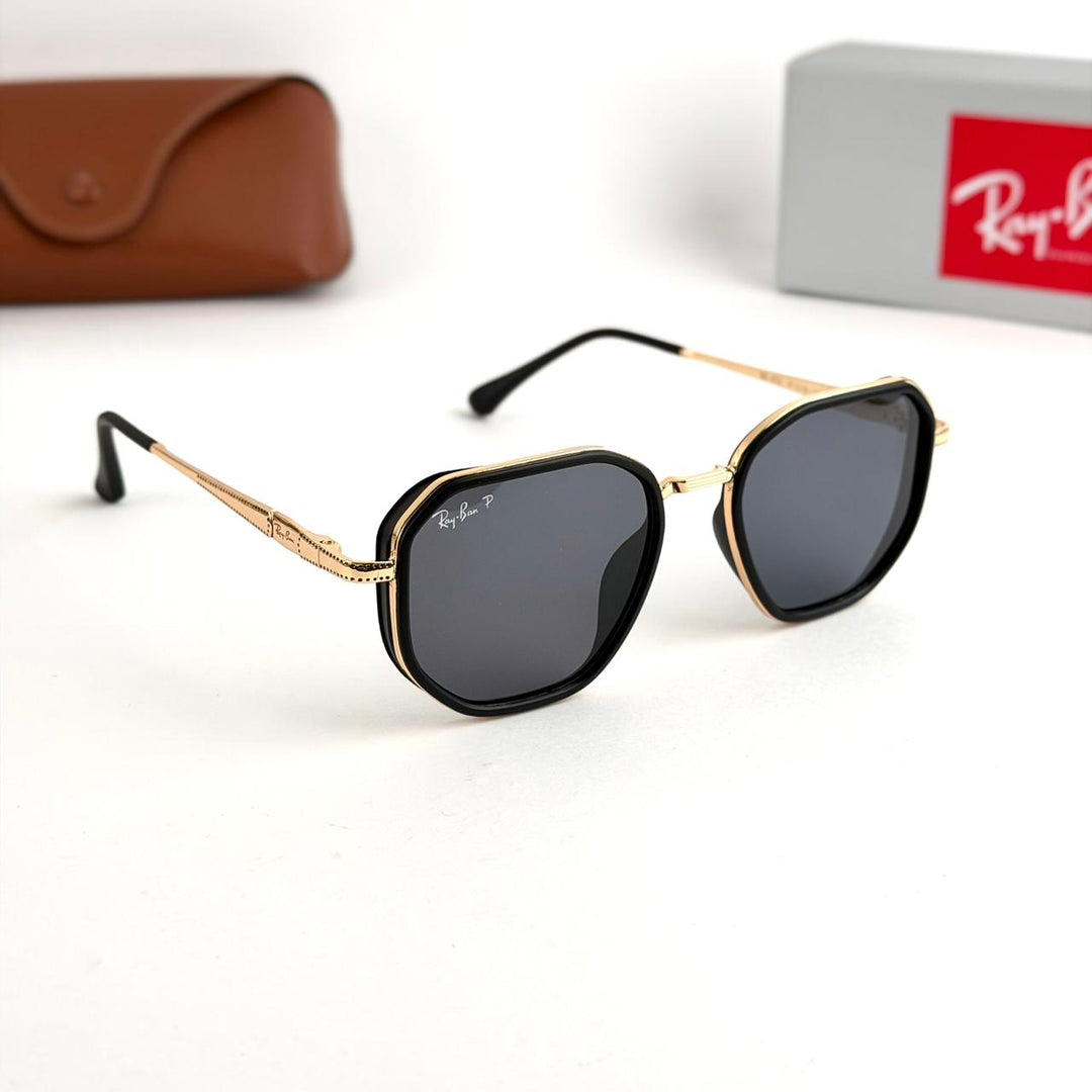 Ray Ban Geometric Square – Black / Dark Grey Lenses - Giiz store