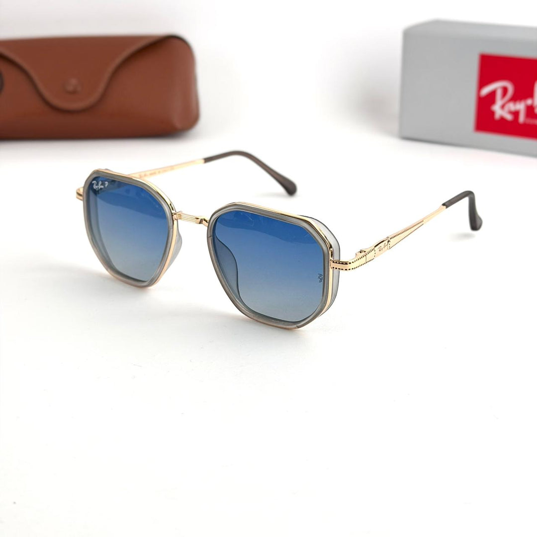Ray Ban Geometric Square – Crystal Grey / Blue Gradient - Giiz store