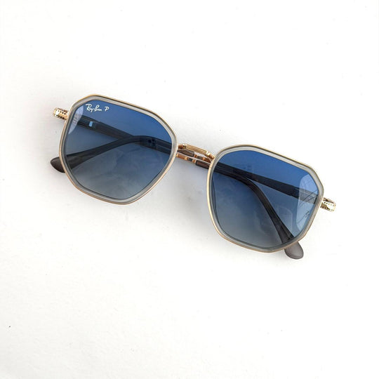 Ray Ban Geometric Square – Crystal Grey / Blue Gradient - Giiz store