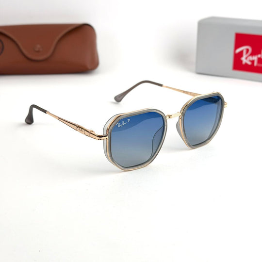 Ray Ban Geometric Square – Crystal Grey / Blue Gradient - Giiz store