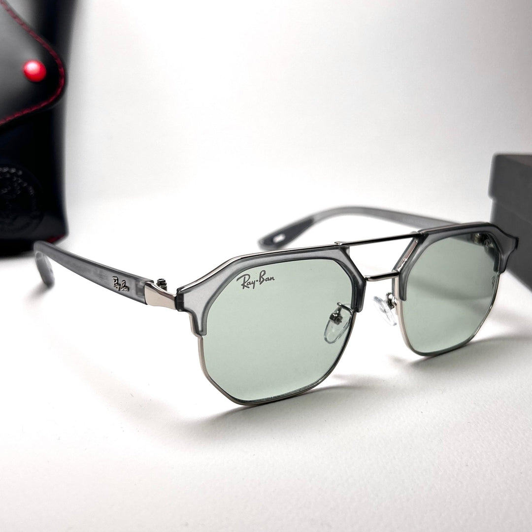 Ray Ban Geometric Squarish Scuderia Ferrari - Light Mint Transparent Gray - Giiz store