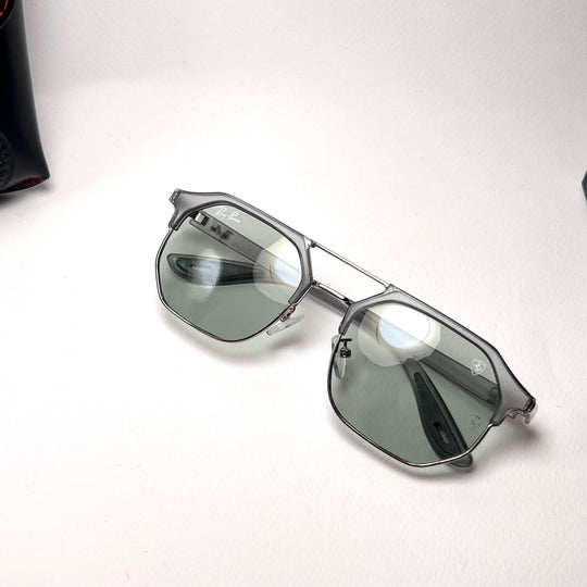 Ray Ban Geometric Squarish Scuderia Ferrari - Light Mint Transparent Gray - Giiz store