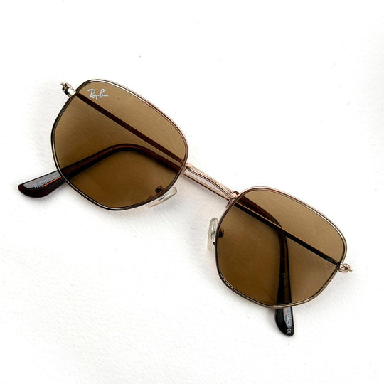 Ray Ban Hexagonal Classic b – Brown - Giiz store