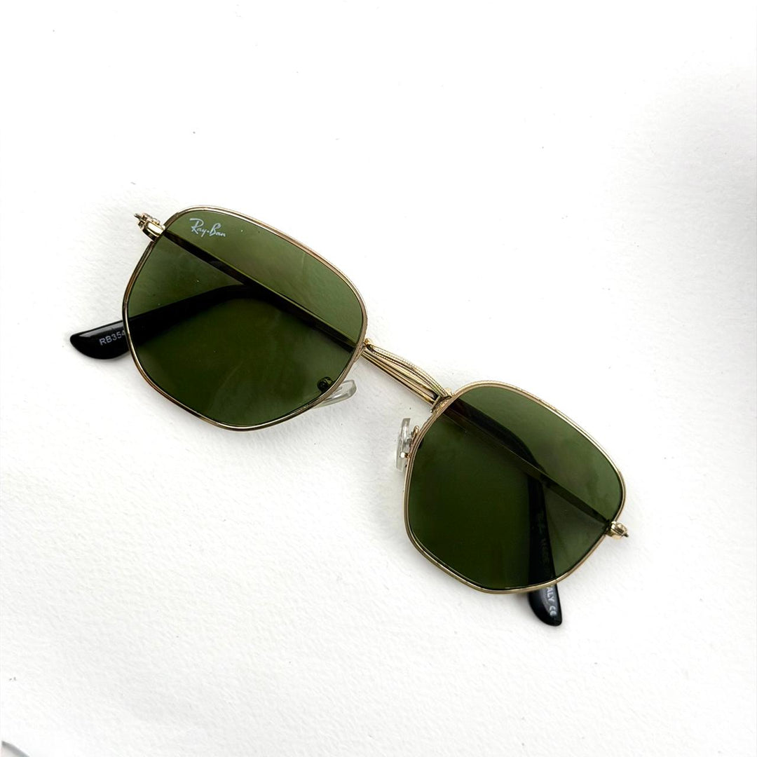 Ray Ban Hexagonal Classic b – Gold Green - Giiz store