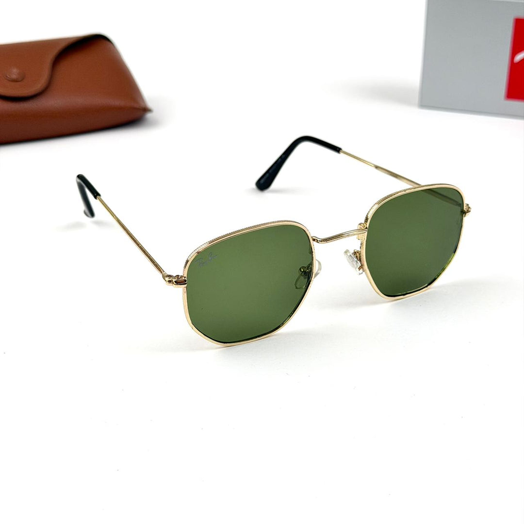 Ray Ban Hexagonal Classic b – Gold Green - Giiz store