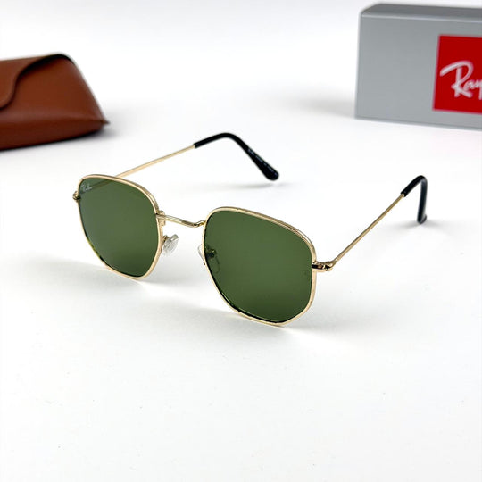 Ray Ban Hexagonal Classic b – Gold Green - Giiz store