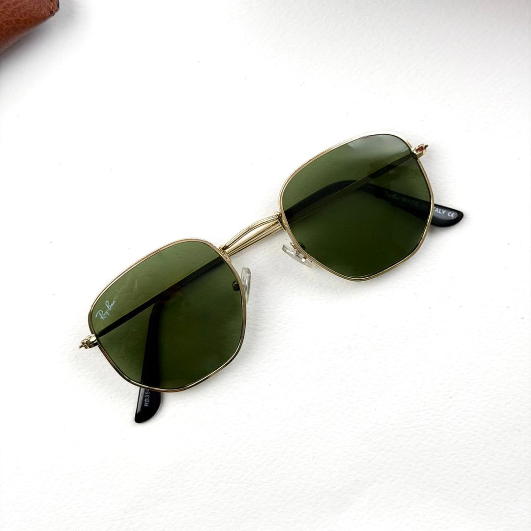 Ray Ban Hexagonal Classic b – Gold Green - Giiz store