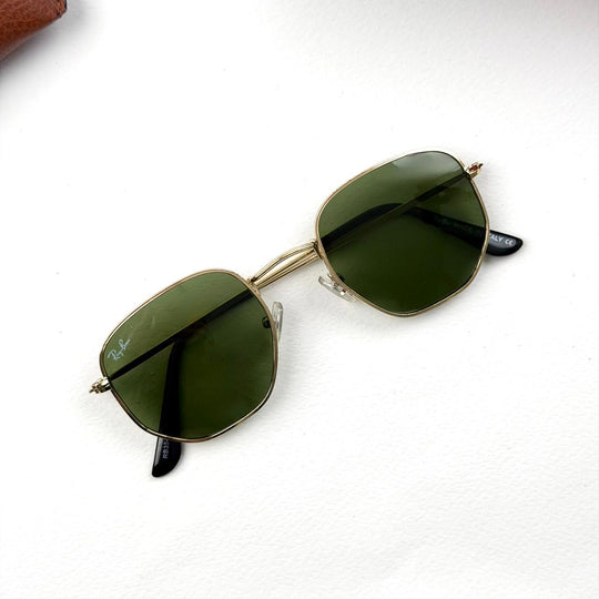 Ray Ban Hexagonal Classic b – Gold Green - Giiz store