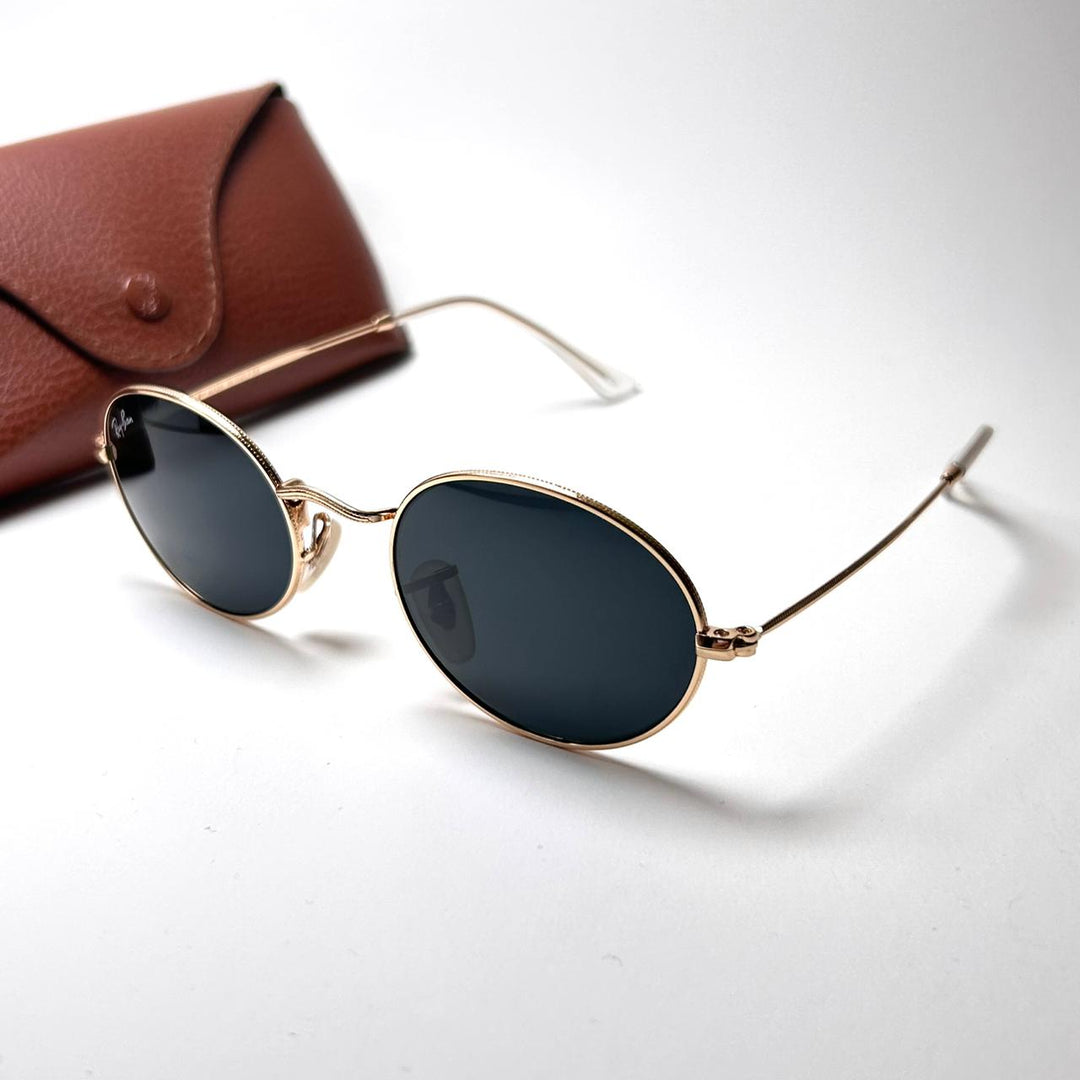 Ray Ban Oval RB3547 - Golden Black - Giiz store