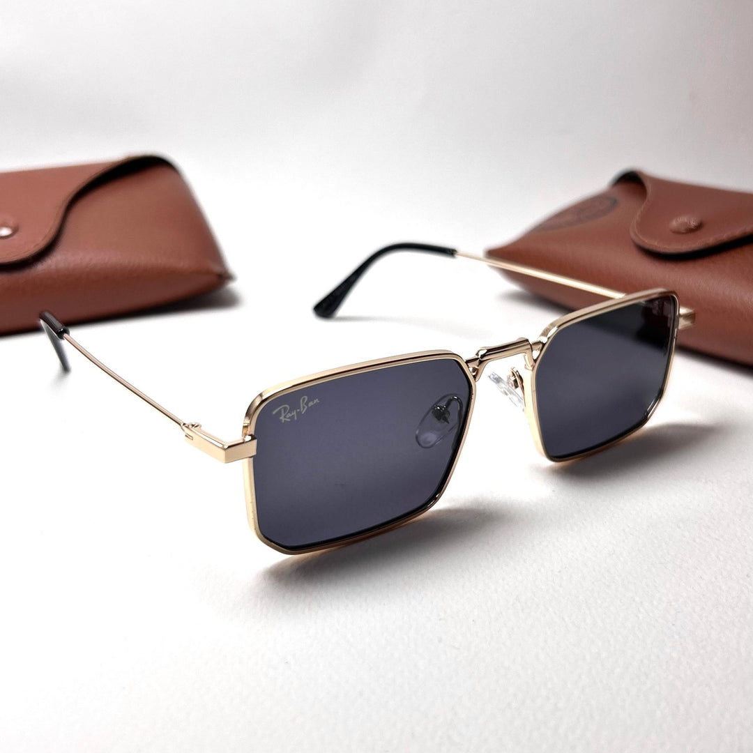 Ray Ban Rectangular - Golden Black - Giiz store
