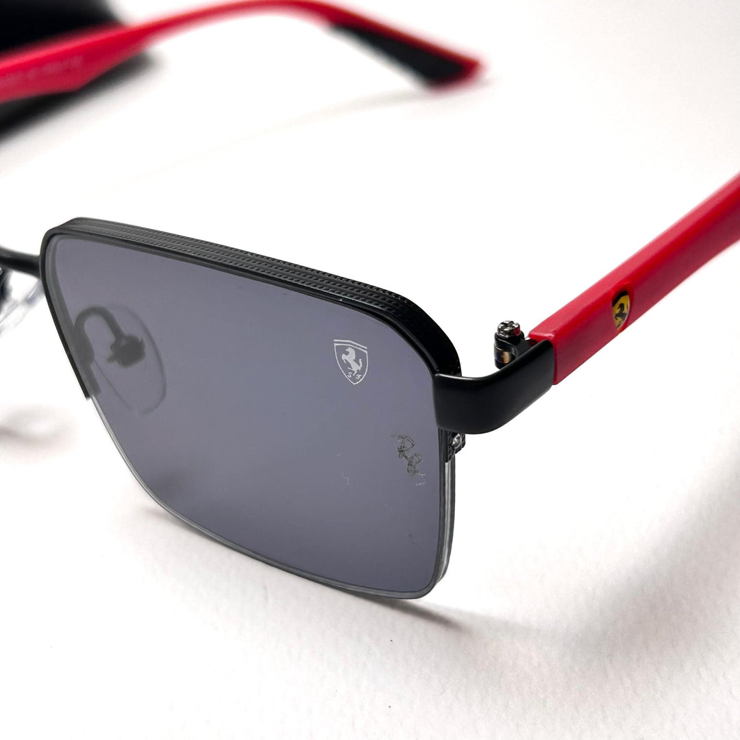 Ray Ban Scuderia Ferrari Rectangular 2241 - Black n Red - Giiz store