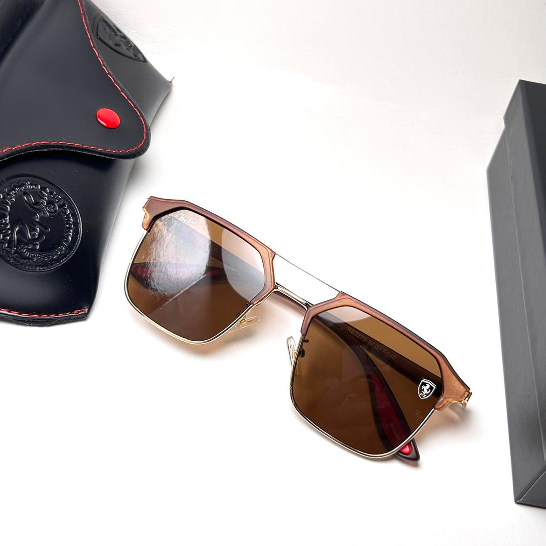Ray Ban Scuderia Ferrari Squarish RB3279 - Brown - Giiz store