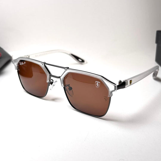 Ray Ban Scuderia Ferrari Squarish RB8329 - Crystal Brown - Giiz store